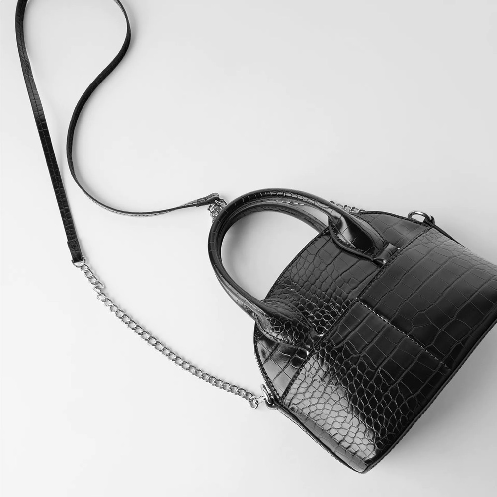 ANIMAL EMBOSSED MINI BOWLING BAG